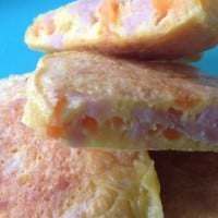 Ham and carrot fritter