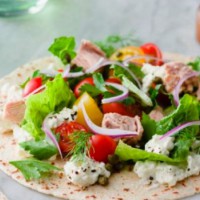 Zingy tuna salad wrap