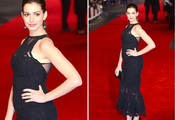 exciting news for anne hathaway_red carpet at the intern premiere