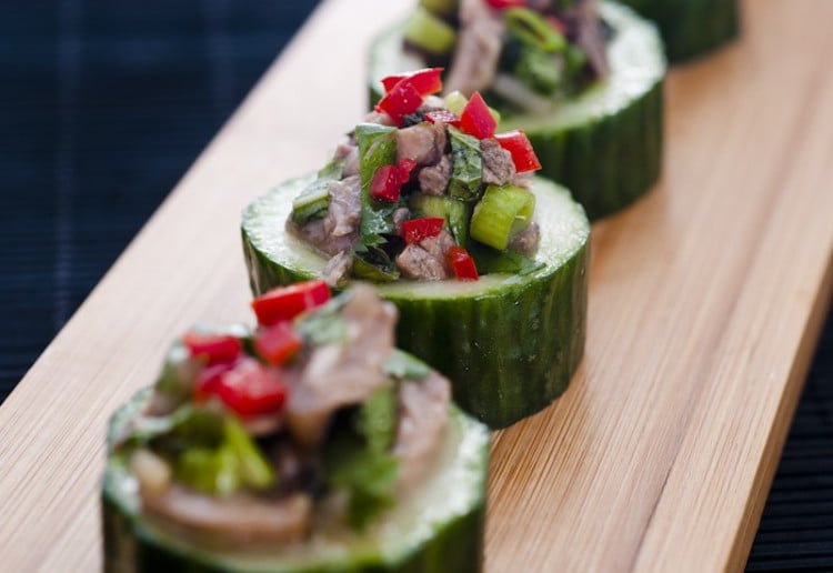 Thai Beef Cucumber Cups - Real Recipes from Mums