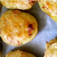 Stuffed potato skins