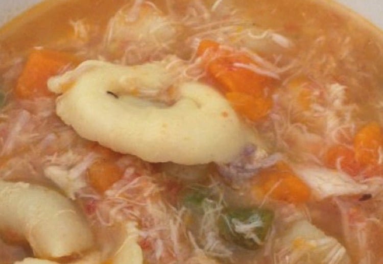 Mum’s chicken soup with tortellini