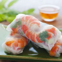 Vietnamese prawn rice paper rolls