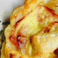 Ham and cheese parcels