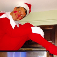 Hilarious! THIS dad is a real live Elf On The Shelf!