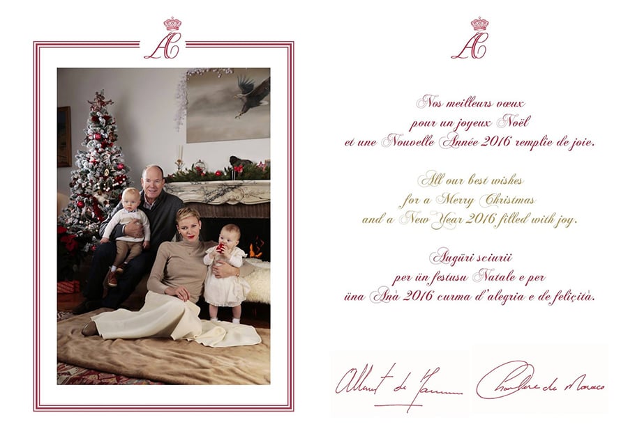 Monaco Royal Family Christmas Card