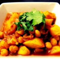 Potato and chickpea curry