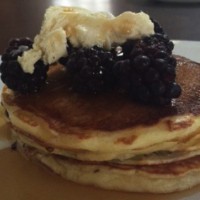 Leftover buttermilk and sour cream pancakes
