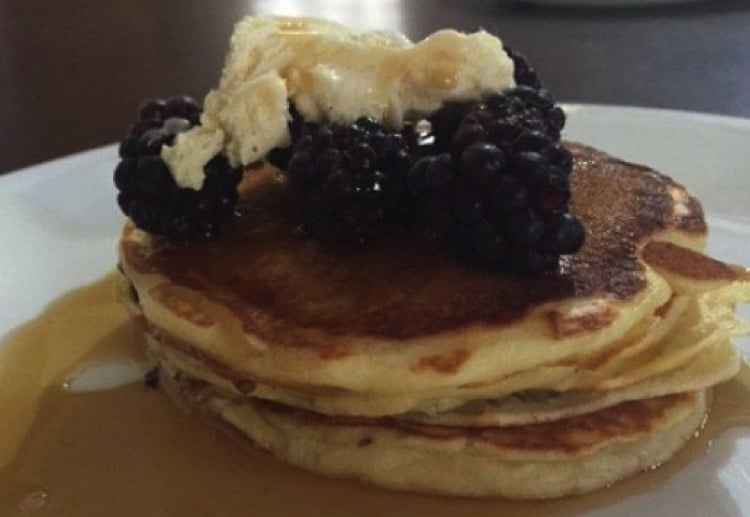 Leftover buttermilk and sour cream pancakes
