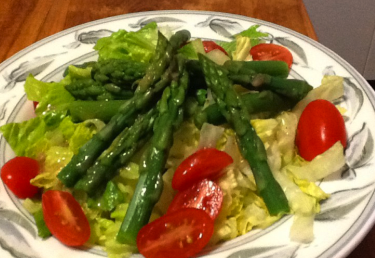 Fresh asparagus salad