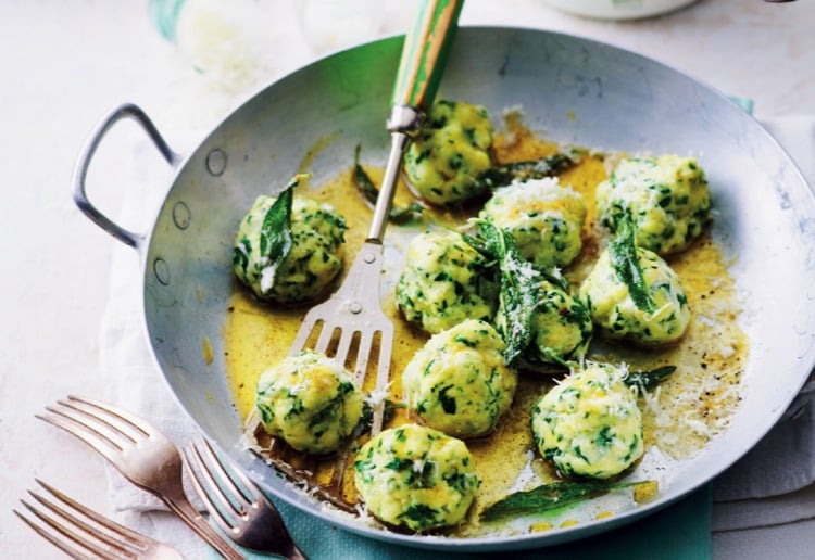 Spinach Gnudi with Sage Burnt Butter