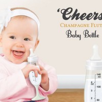 A baby bottle shaped like a CHAMPAGNE glass?!