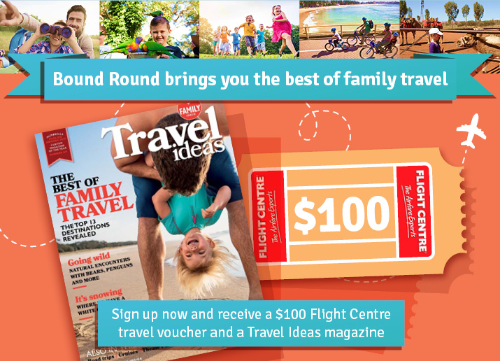 Free $100 travel voucher from Bound Round