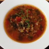 Lentil, kale and vegetable soup