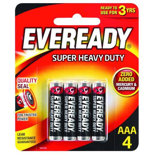 Eveready Super Heavy Duty Aaa Batteries Ratings - Mouths of Mums