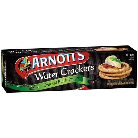 Arnott's Water Cracker Cracked Pepper