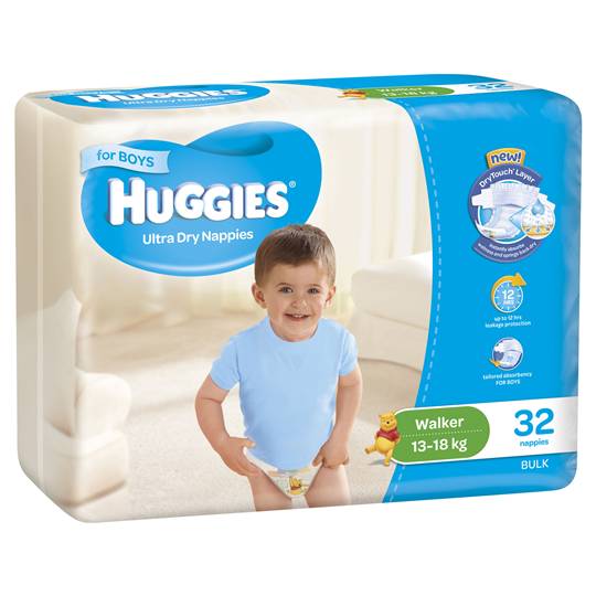 Little Ones Ultra Dry Nappy Pants Size 5 (12-17kg) Walker 23 Pack