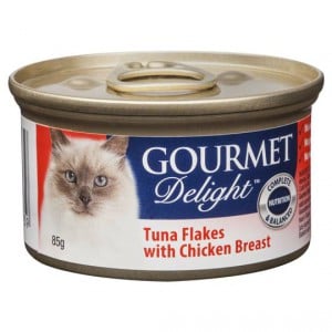Gourmet Delight Cat Food Tuna Flakes With Chicken