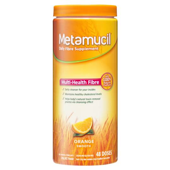 Metamucil Daily Fibre Supplement Orange Smooth 48 Doses