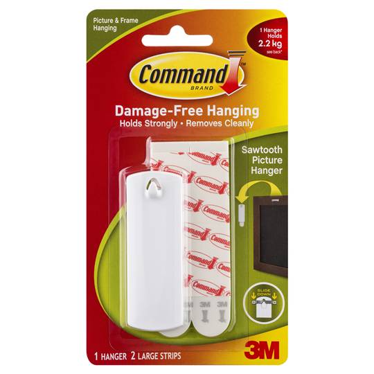 Command Sawtooth Picture Hanger White