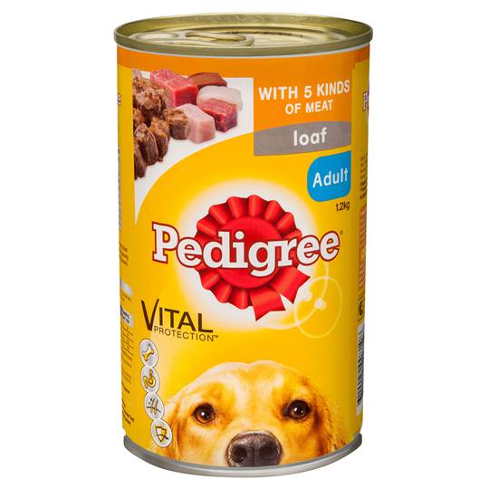 Pedigree Adult Dog Food Can Loaf With 5 Kinds Of Meat