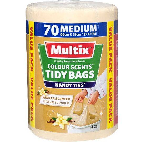 Multix Kitchen Tidy Bags Medium Colour Scents Vanilla