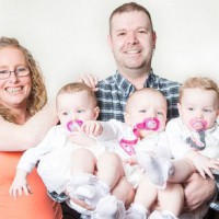 Mum's irritable bowel turned out to be triplets!