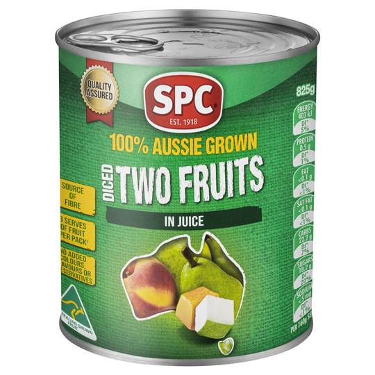 Spc Two Fruits Diced Natural Juice