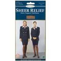 Razzamatazz Sheer Relief Pantyhose Control Support M/ Beige Tall
