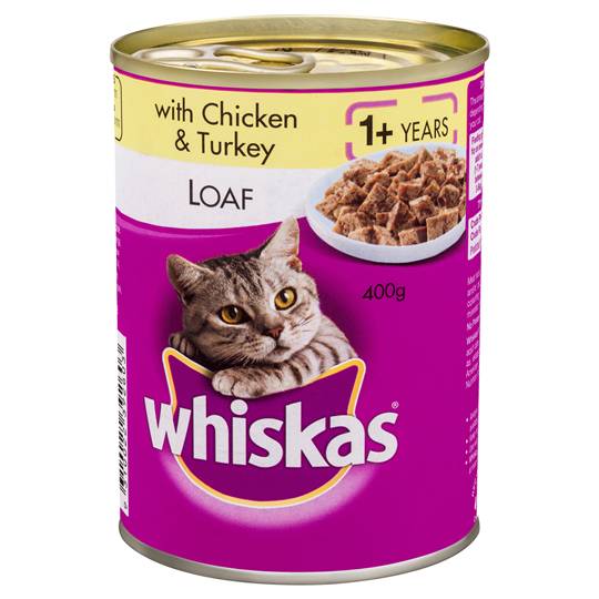 Whiskas Adult Cat Food Chicken & Turkey Loaf