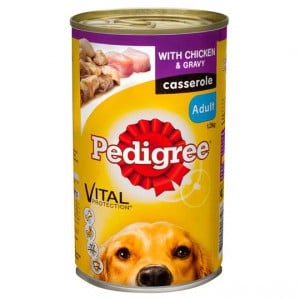 Pedigree Adult Dog Food Can Casserole Chicken Gravy