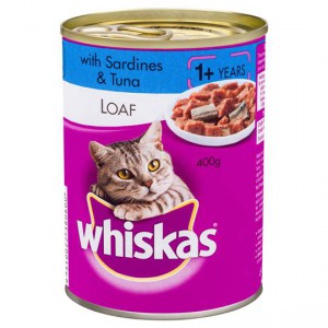 Whiskas Adult Cat Food Sardine & Tuna Loaf