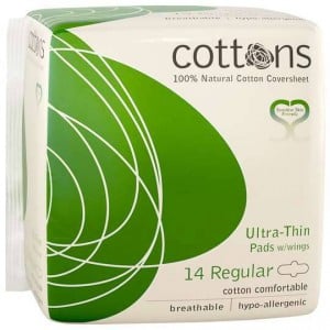 Cottons Ultra Thin Pads With Wings Regular