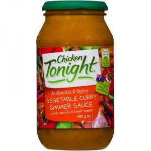 Chicken Tonight Simmer Sauce Curry Vegetables