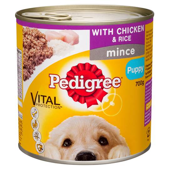 Pedigree Puppy Food Can Mince Chicken & Rice