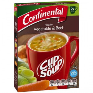 Continental Cup A Soup Instant Soup Hearty Vegetable & Beef