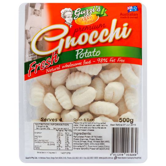 Golden Pasta Gnocchi Potato
