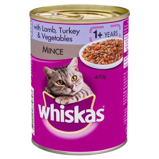 Whiskas Adult Cat Food Lamb Turkey & Vegetables Mince