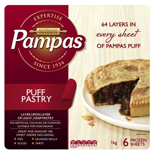 Pampas Puff Pastry Ready Rolled 6 Sheets
