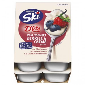 Ski D'lite Berries & Cream Yoghurt