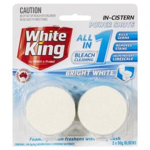 White King Bleach Toilet Cleaner Block Power Clean Shots