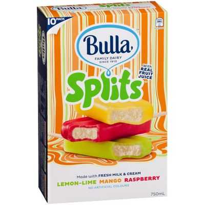 Bulla Splits Multipack Raspberry, Mango & Lemon Lime