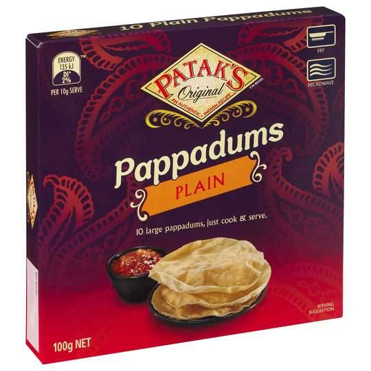 Pataks Pappadums Cook To Eat Plain
