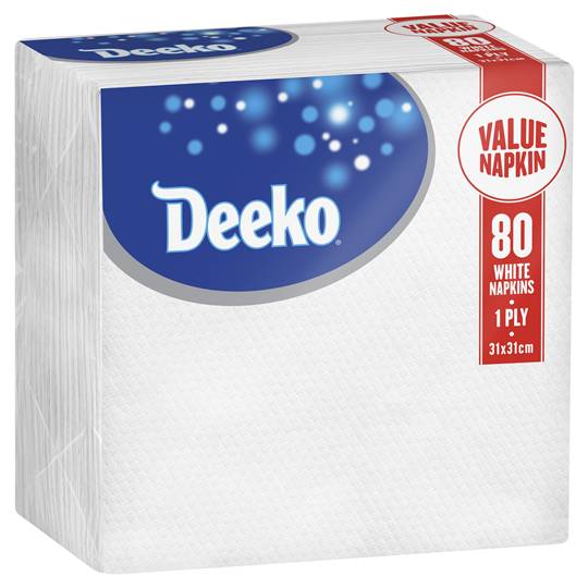 Deeko Serviettes Hypo White Everyday