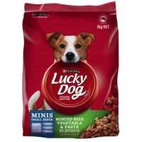 Lucky Dog Adult Dog Food Mini Beef Veg Pasta Plus Milk