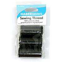 Habee Savers Thread Sewing Black 500m 3pk
