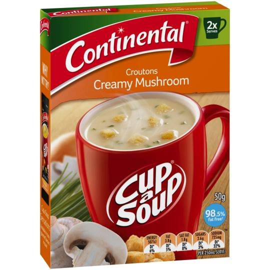 Continental Cup A Soup Croutons Creamy Mushroom