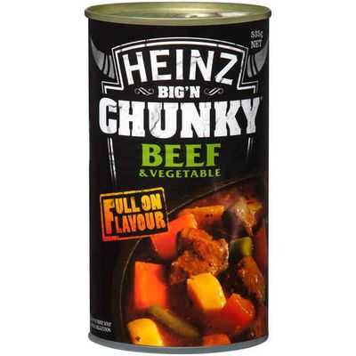 Heinz Big N Chunky Canned Soup Beef & Vegetable