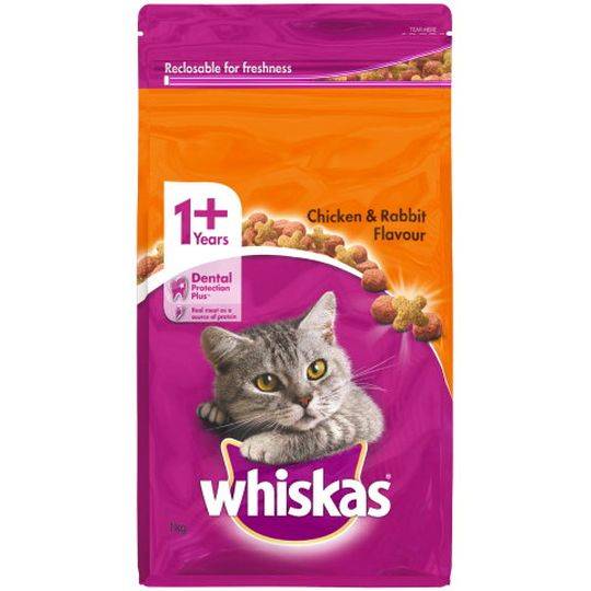 Whiskas Adult Cat Food Chicken & Rabbit