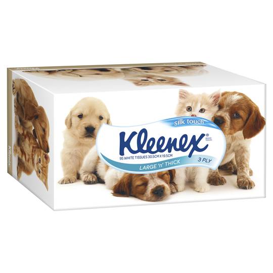 Kleenex Facial Tissues Large & Thick Silk Touch 3ply